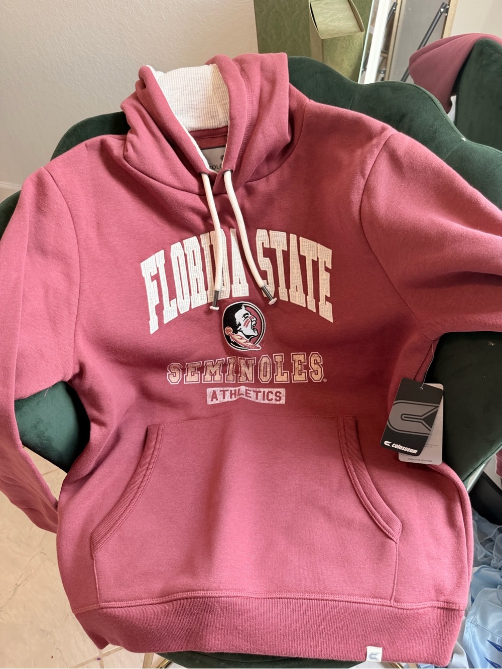 Colosseum mens L Florida State Seminoles Hoodie - faded red